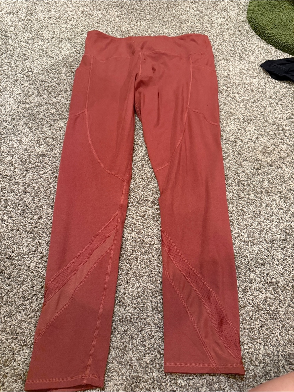 SO Rust Red Active Leggings with Mesh Panels